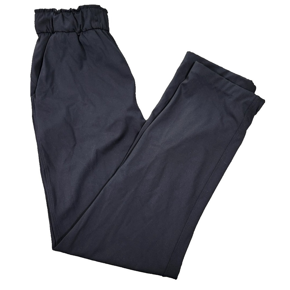 Lululemon Black‎ Elastic Waist Straight Leg Athletic Pants Women Size 6